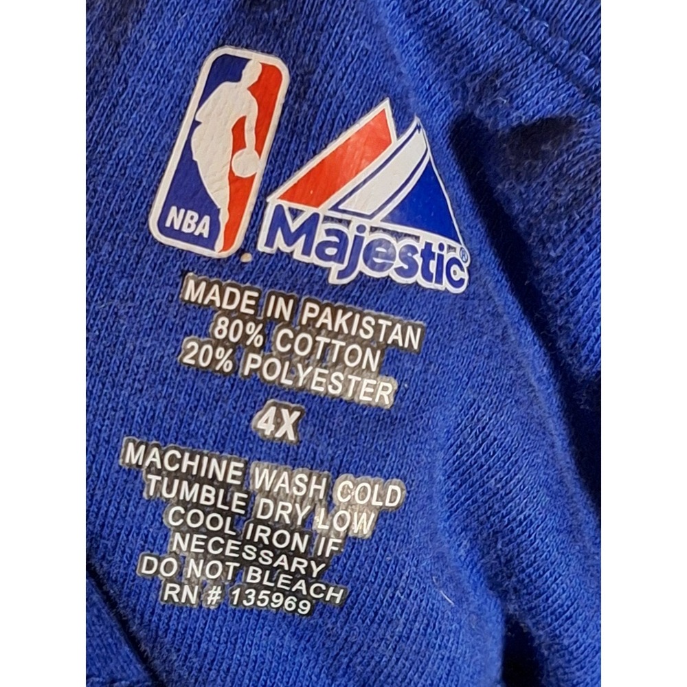 NBA Majestic Mens LA Clippers Basketball Hoodie Royal Blue Size 4X Sweatshirt - Picture 3 of 9